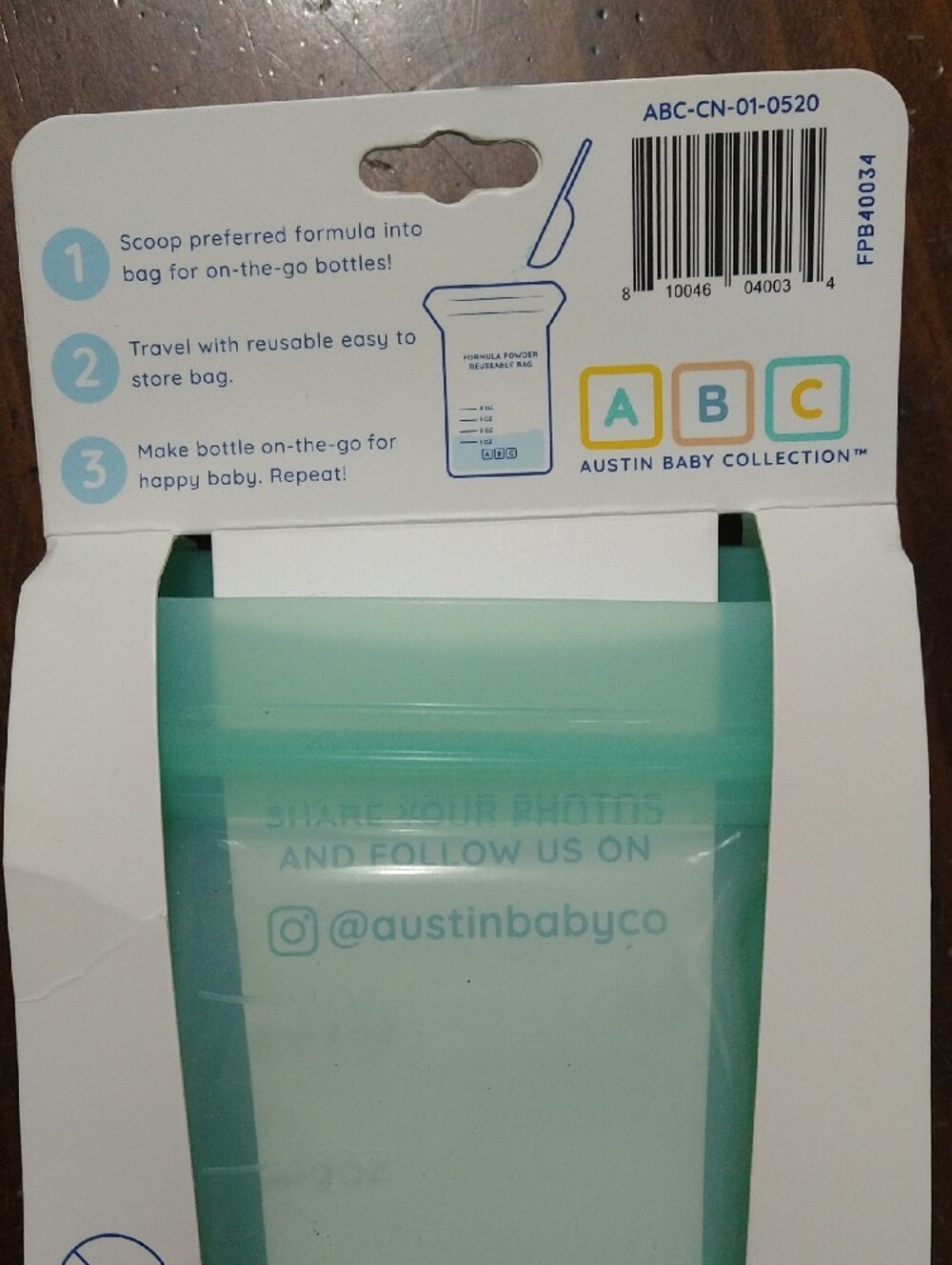 Teal Formula Powder Reusable Bag - Picture 7 of 7
